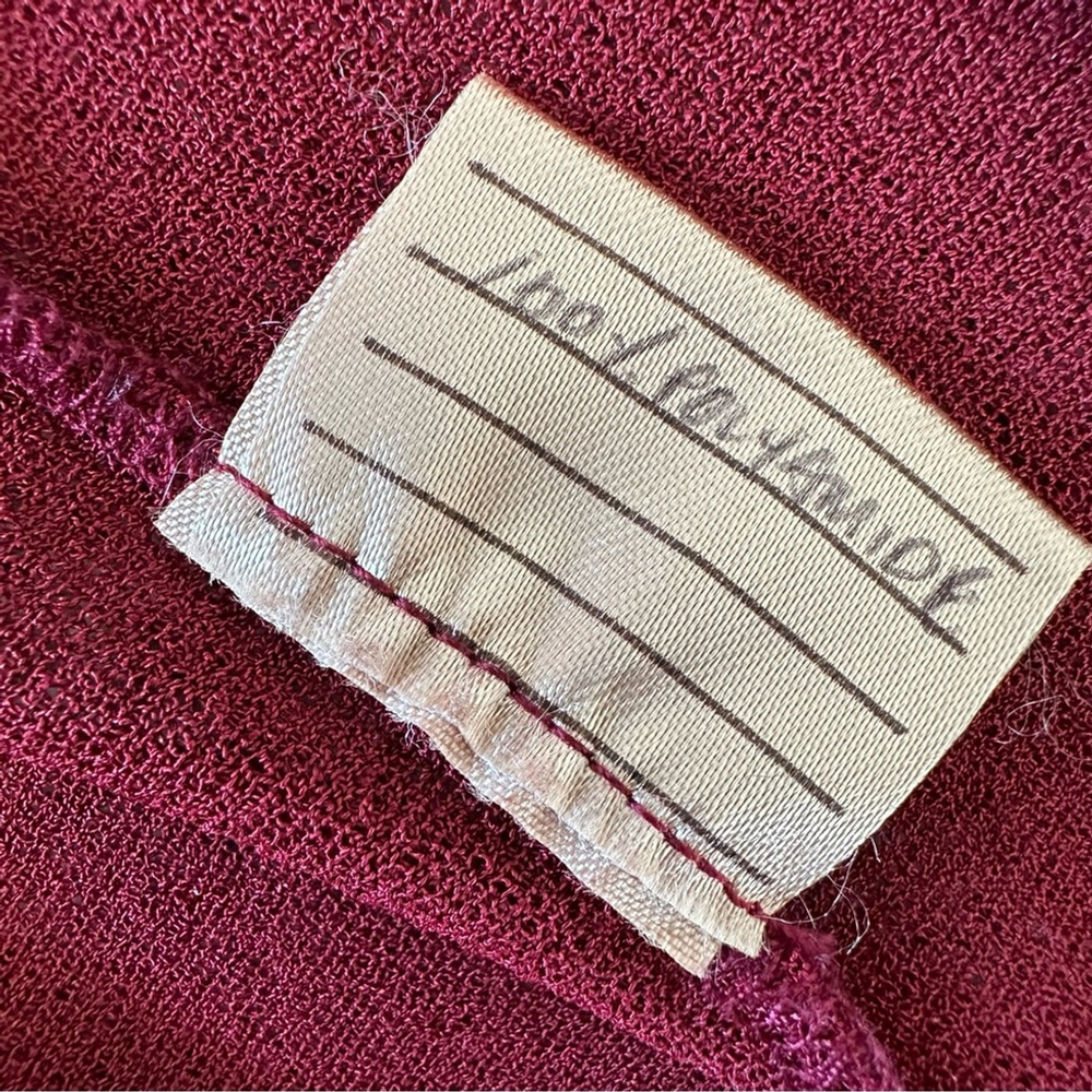 ZONDA NELLIS Vintage Open Front Duster Kimono Red XS Semi Sheer Art To Wear - Picture 6 of 16